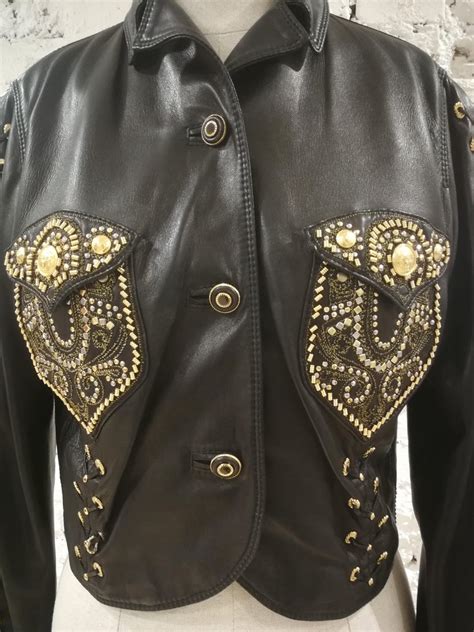 versace leather jacket h&m|gianni versace vice style jacket.